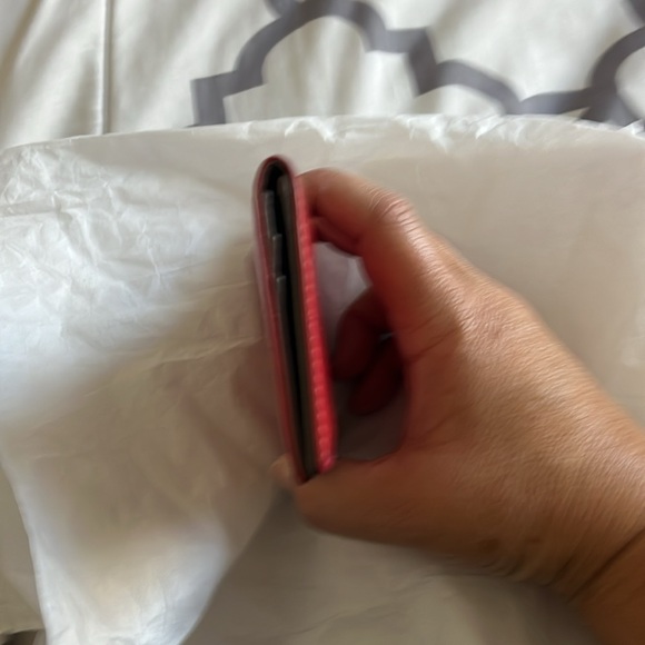 Dior Red Leather Card Wallet PreLoved - Picture 3 of 14